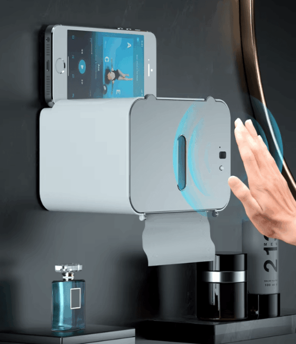 Smart Sensor Tissue Box – Waterproof & Intelligent Induction for Hands-Free Bathroom Use