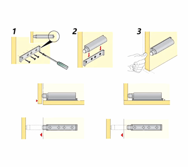 Soft Close Cabinet Door Damper – Quiet Operation for Kitchens and Bathrooms with Easy Installation