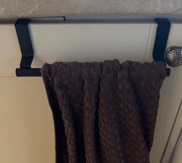 Stainless Steel Over-Cabinet Towel Rack – Space-Saving Organizer for Kitchen & Bathroom