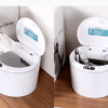 Touchless Desktop Sensor Trash Can with Lid – Ideal for Office, Kitchen, or Bedroom Organization