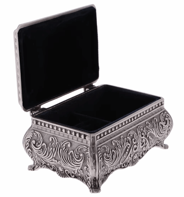 Vintage Jewelry Box with Velvet Interior – Perfect Organizer for Trinkets and Gifts