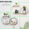 Nordic Circular Wall Shelf – Modern Iron and Wood Floating Display for Candles & Decor