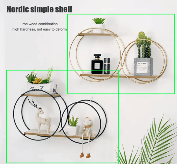 Nordic Circular Wall Shelf – Modern Iron and Wood Floating Display for Candles & Decor