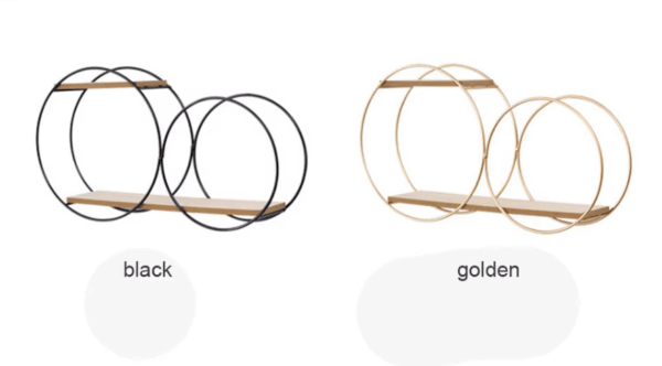 Nordic Circular Wall Shelf – Modern Iron and Wood Floating Display for Candles & Decor