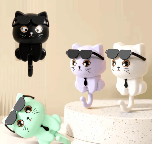 Playful Cat Hook with Gravity Induction for Keys, Towels & Accessories – A Cute, Fun Home Addition