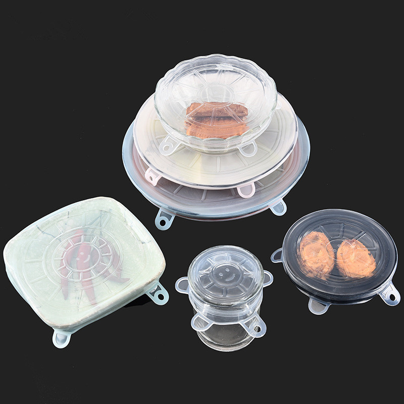 6-Piece Reusable Silicone Stretch Lids Set for Bowls, Pots & Cans (BPA-Free Food-Grade Airtight Seals in 6 Sizes) gallery view 3