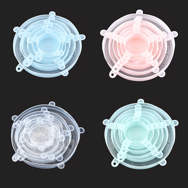 6-Piece Reusable Silicone Stretch Lids Set for Bowls, Pots & Cans (BPA-Free Food-Grade Airtight Seals in 6 Sizes) gallery view 2