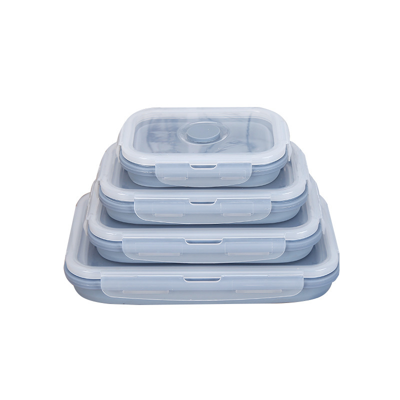 Collapsible Silicone Bento Lunch Box with Airtight Leak-Proof Vent Lid gallery view 5