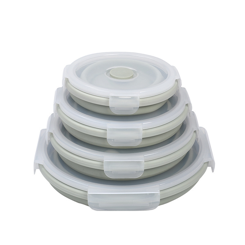 Collapsible Silicone Bento Lunch Box with Airtight Leak-Proof Vent Lid gallery view 7