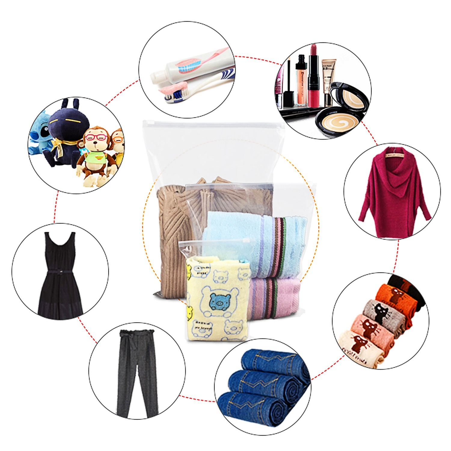 9-Piece Travel Packing Cubes & Luggage Organizer Set (Water-Resistant Compression Bags for Clothes & Closets) gallery view 6