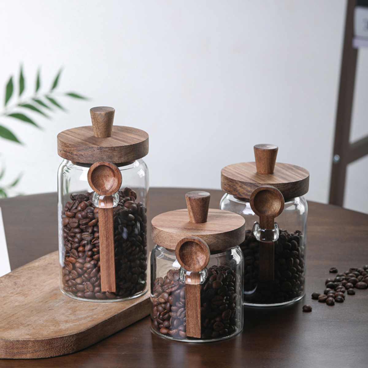 Morning Kitchen Countertop Staging with Trio of TidyVo Storage Canisters