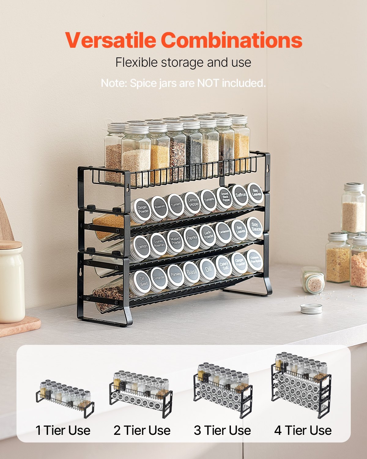 Versatile Combinations 1 2 3 or 4 Tier Usage Options
