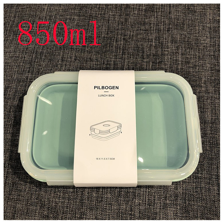 Collapsible Silicone Bento Lunch Box with Airtight Leak-Proof Vent Lid gallery view 4