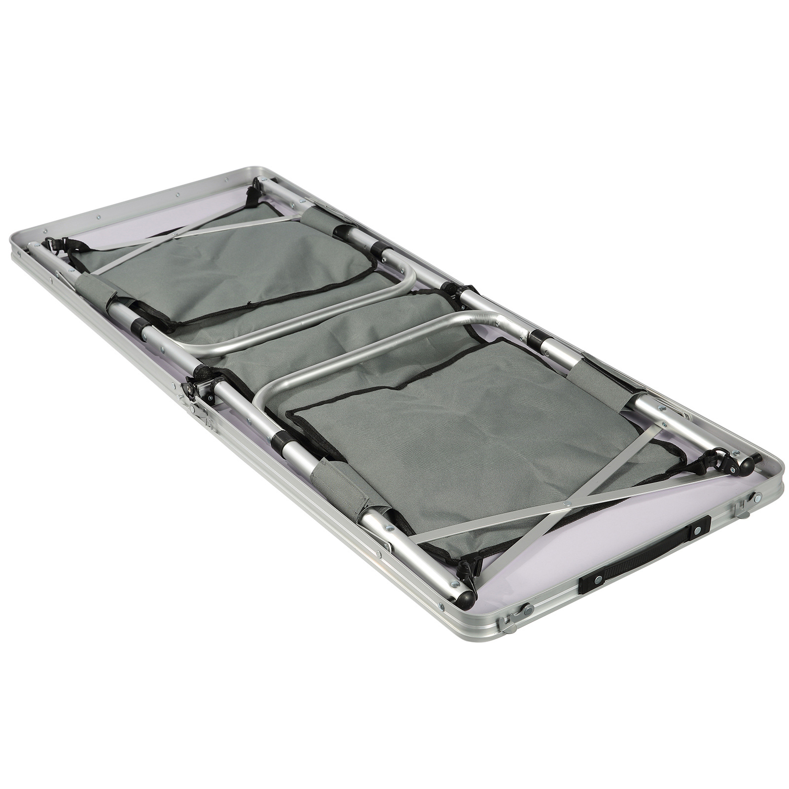 Folding Camping Kitchen Table with 3 Adjustable Heights & Storage Organizer (Quick-Setup Portable Cook Station) gallery view 5