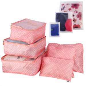 9-Piece Travel Packing Cubes & Luggage Organizer Set (Water-Resistant Compression Bags for Clothes & Closets)