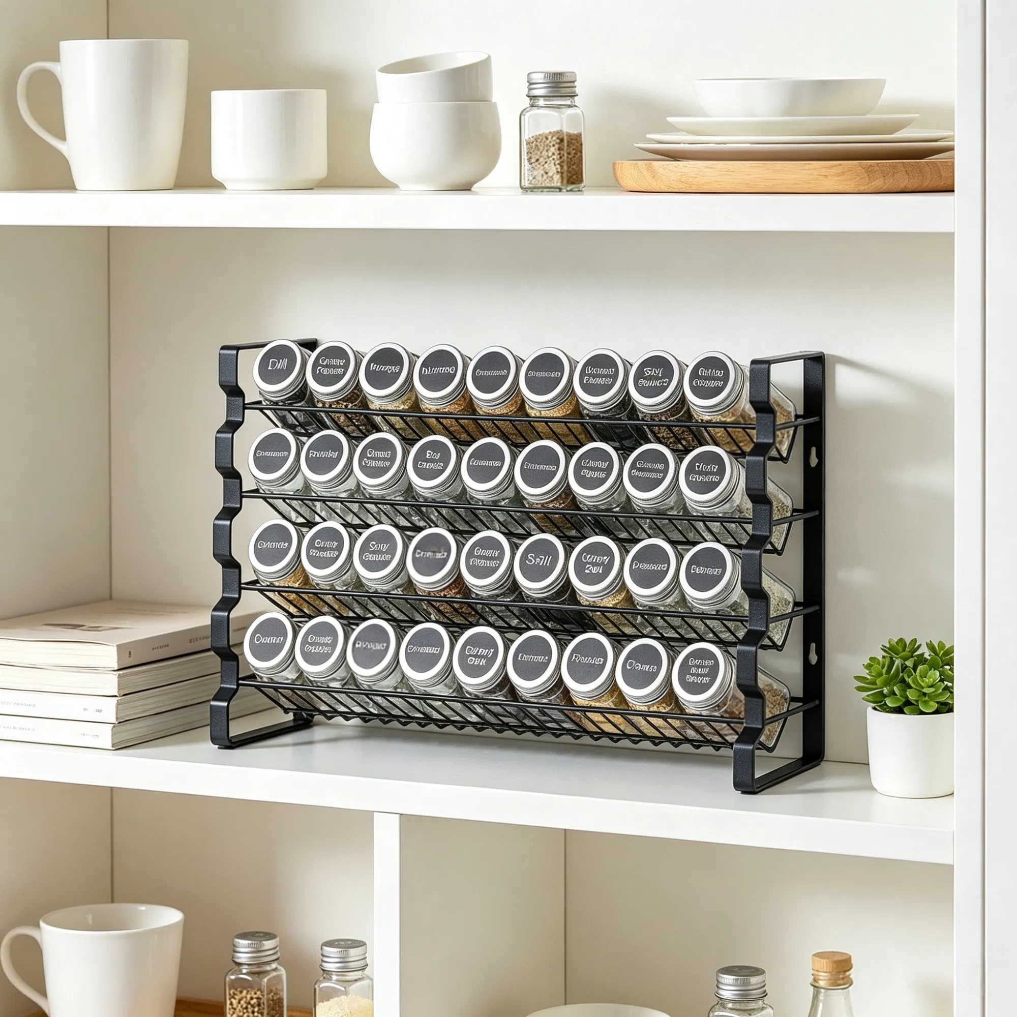 Precise Dimensions and Tier Shelf Clearance Diagram for TidyVo Spice Rack