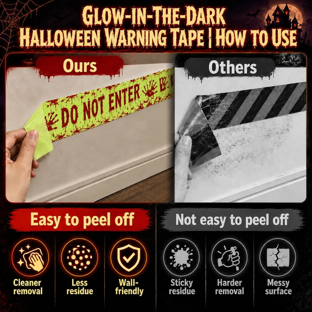 Easy to Peel Off Comparison Showing Clean Removal and No Sticky Residue