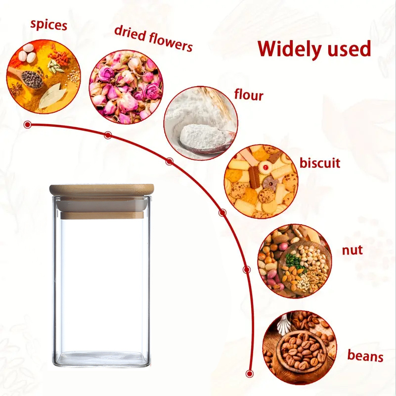 Food-Grade Silicone Suction Seal on Eco-Friendly Bamboo Spice Lid
