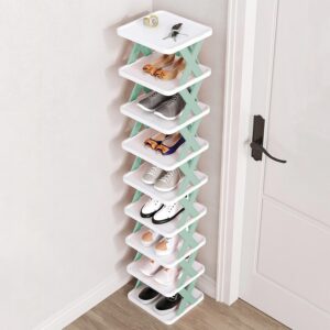 9-Tier Narrow Vertical Shoe Rack (Free-Standing Space-Saving Organizer for Entryway & Closet)