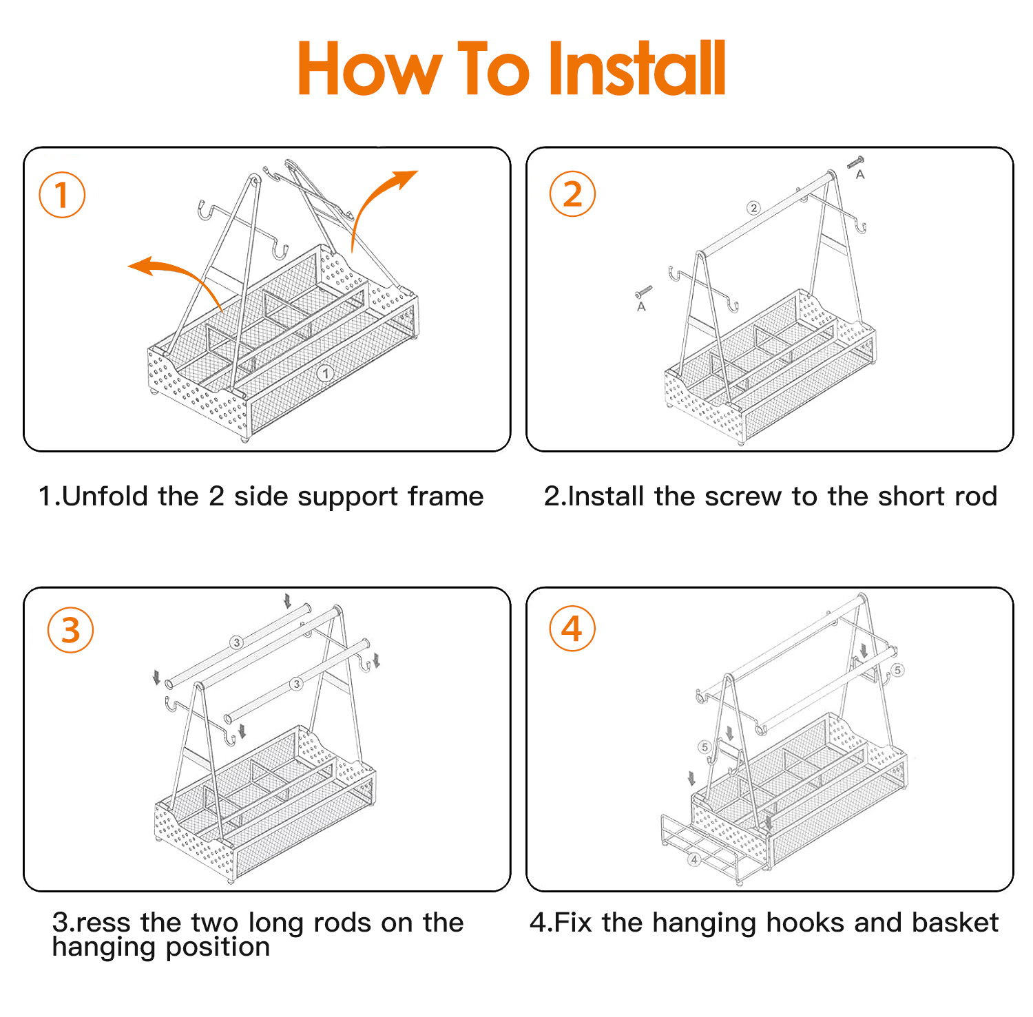 Quick 2-Minute 4-Step Tool-Free Assembly Guide