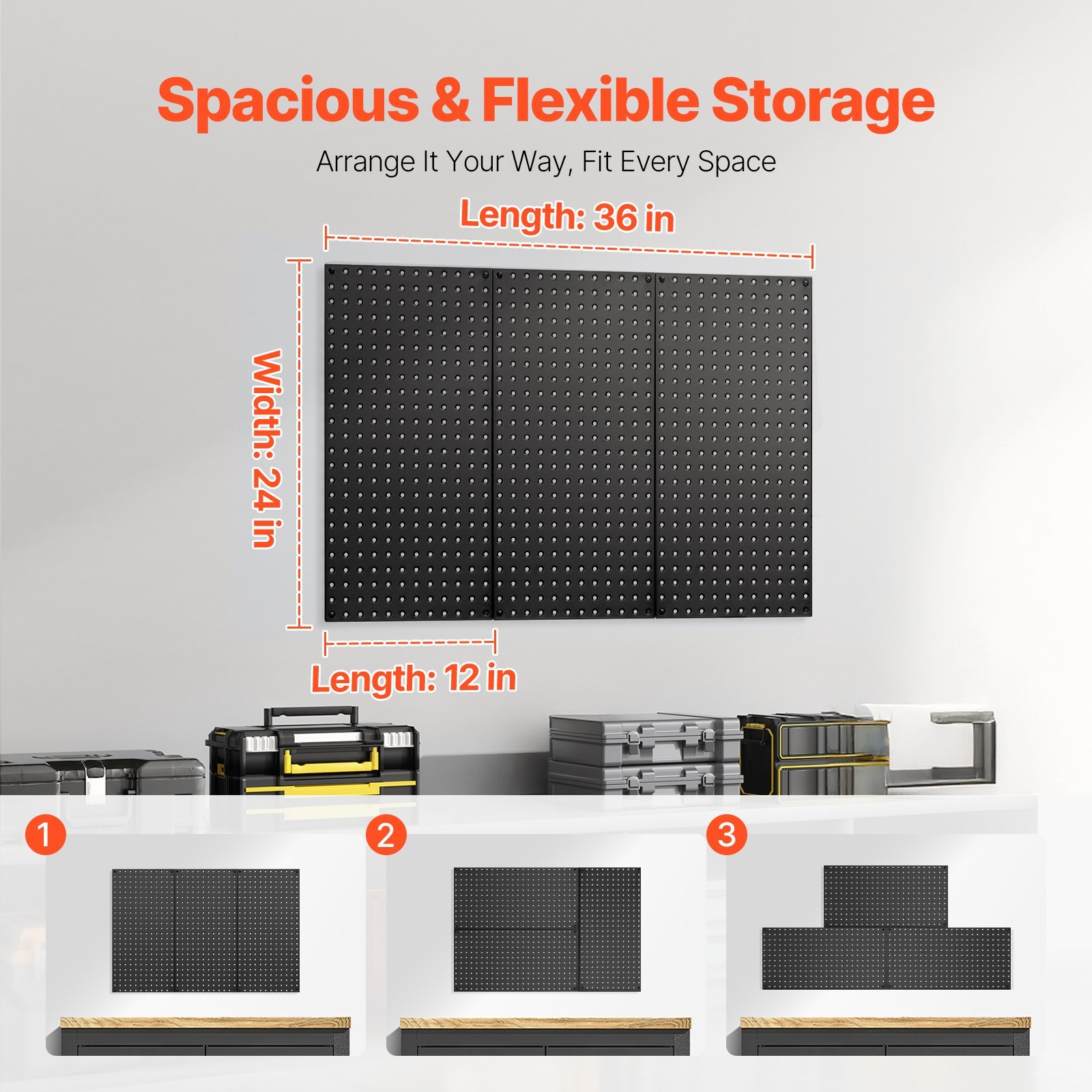 Spacious and Flexible Storage Modular Arrangement 36x24 inches
