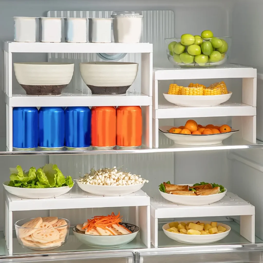 Storage Racks For Pantry Stackable Kitchen Cabinet Shelf Organizer | TidyVo